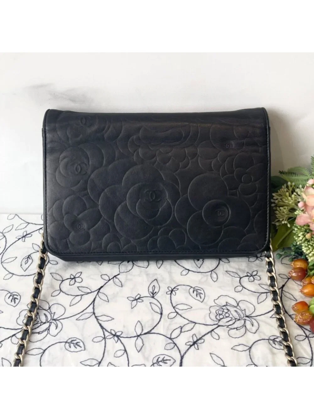 Chanel Chain Wallet Camellia Shoulder Bag
